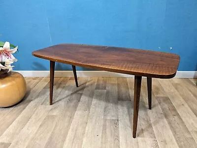 Vintage Mid Century Coffee Table Side Table Farmhouse Retro Polished Bare Wood • £55