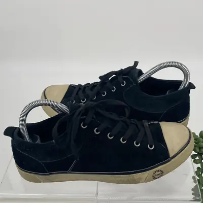 UGG EVERA BLACK SUEDE SHERPA LINED SNEAKER LACE-UP WOMENS Size 9 • $29