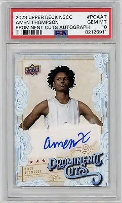 2023 UD National Convention Amen Thompson Prominent Cuts Auto /60 Rookie Psa 10 • $275