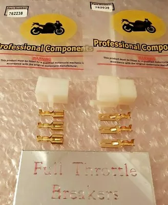 £3 • Buy MOTORCYCLE / CAR 3 WAY / PIN ELECTRICAL MULTI WIRING CONNECTOR  6.3mm 762038