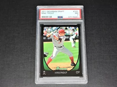 Mike Trout 2011 Bowman Draft Rc #101 Psa 7 (nm) Near Mint !!!!!!!!!!!!!!!!!!!!!! • $99.99