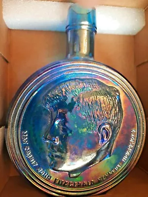 1971 WHEATON FIRST EDITION JOHN F KENNEDY Presidential Blue 8  Decanter Bottle • $15