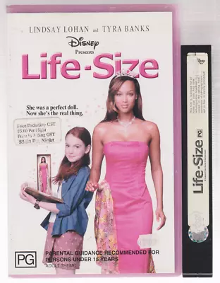 RARE VHS Video Tape LIFE-SIZE Big Box Ex-Rental Disney Lohan • $25