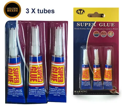 Super Glue For Rubber Plastic Metal Wood Ceramics & Textile - Brand New • £2.99