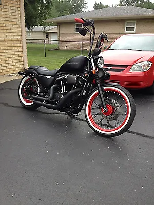 $1360 • Buy 40 Spoke 16 & 21 Harley Sportster Nightster Custom Wheel Set Powder Coated 