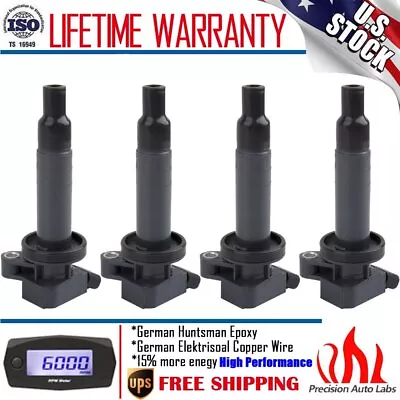 4 Pack Ignition Coils For Toyota Corolla Celica Chevy Pontiac Vibe 1.8L L4 UF247 • $49.99