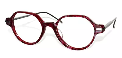 New Eyeglasses Morgenthal Frederics New York Gotham 843 Plum Marble 47-18-145 • $47.99