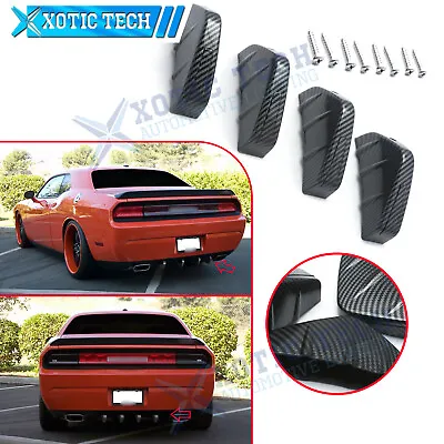 Carbon Fiber Style Rear Bumper Splitter Diffuser  For Dodge Challenger 2000-2021 • $19.87