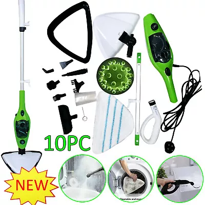 10 In 1 1500W Hot Steam Mop Cleaner Floor Carpet Window Washer Hand Steamer New • £38.30