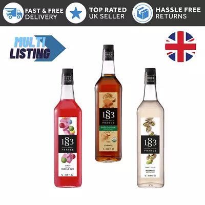 Routin 1883 Coffee & Cocktail Syrups 1 Litre Glass Syrup Range | Multi Listing • £12.49