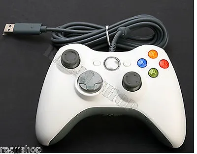 White Brand New Usb Wired Controller For Microsoft Xbox 360 Pc Windows Uk Seller • £11.48