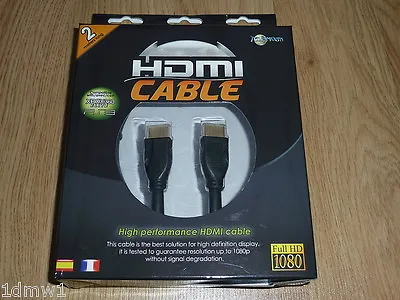 SONY PLAYSTATION 3 PS3 XBOX 360 HDMI CABLE 2 Metre BRAND NEW! FULL HD Upto 1080p • £9.99