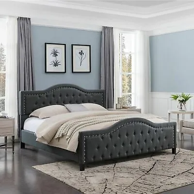 Mason Fully-Upholstered Traditional Bed Frame • $278.36