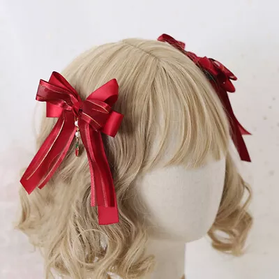 Japanese Lolita Cute Girls Hair Pin Cute Hair Accessories Kawaii Bow Headwear • $15.80