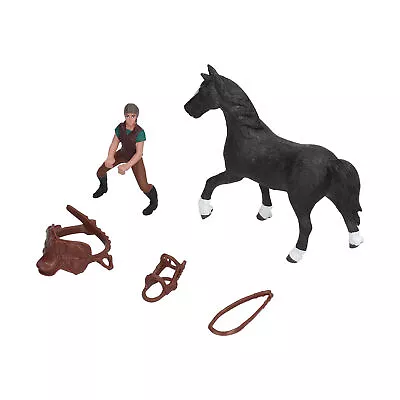 Hot Horse Rodeo Figurine Children Kid Simulated Farm Horse Rider Model Toy Birt • $19.97