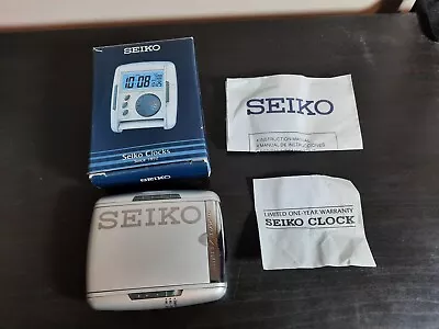 Vintage Seiko Travel Alarm Clock (QHL004S) -Lighted Screen - Works! • $22.50