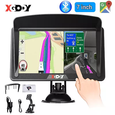 XGODY 7  GPS Navigation Voice Navigator Bluetooth Offline Lane Assistant Stereo • $80.25