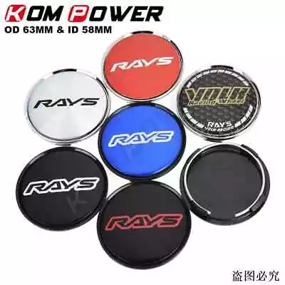 4PCS OD 63MM / ID 58MM Wheel Hub Cap VOLK RAYS Emblem Wheel Center Cap Rim Cap • $15.38