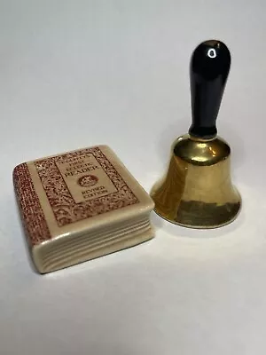 Vintage Arcadia Miniature School Bell & Book Salt And Pepper Shakers • $25