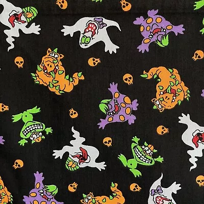 VTG Hallmark WAMSUTTA Halloween MONSTER Ghost GOBLIN Spooky FABRIC ~ 10 Yds • $124