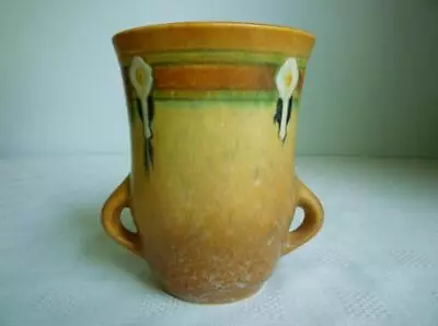 Roseville Pottery Montacello Tan Flaring Vase 558 - 5  (monticello) • $175