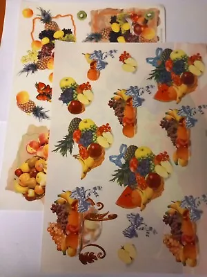 Pack Of 2A4 SheetsDecoupage Sheets  Fruit (pk No1)Freepost U.K.  • £2.49