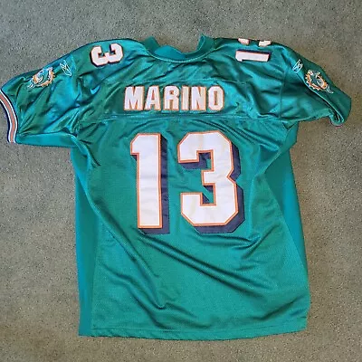 Dan Marino #13 Stitched Miami Dolphins Throwback Men's Jersey Aqua Green  • $59.99