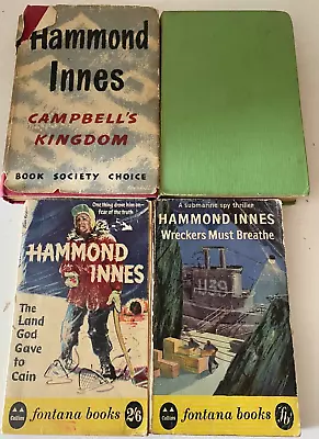 Hammond Innes X 4 Vintage Book Bundle Collection Fontana Paperbacks & Hardbacks • £6