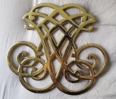 $25 • Buy VA Metalcrafters Brass Trivet Thomas Jefferson Cipher Monticello #10-15 ©1951