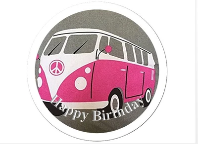 £5.74 • Buy Vw Camper Van Cake Topper In ICING Printed Edible Ink 