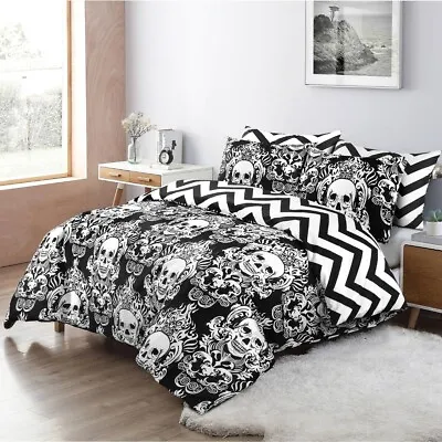 £20.99 • Buy Animal Gothic Skull Duvet Cover Set Quilt Covers Double King Size Bedding Sets