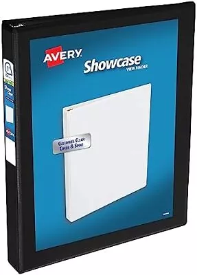 Economy Showcase View 3 Ring Binder 1 Inch Slant Rings 1 Black Binder (19600) • $17.99