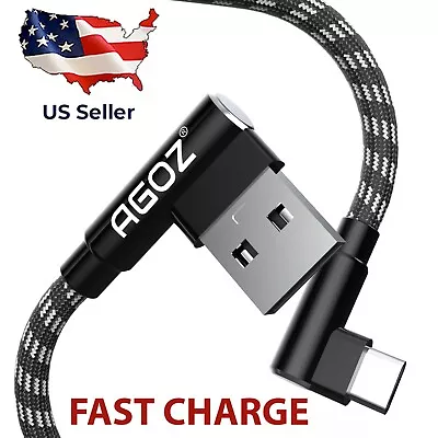 $6.48 • Buy L Shape 90° USB-C Cable Fast Charger Right Angle Type-C Cord For Samsung Galaxy