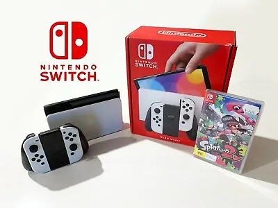 Nintendo Switch OLED Console Bundle Boxed With Splatoon 2 Game VGC Box • $399.95