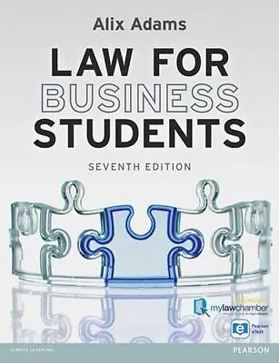 Law For Business Students Mylawchamber Pack By Adams Ms Alix Book The Cheap • £3.49