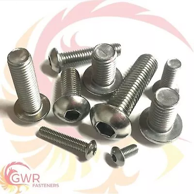 M3 M4 M5 M6 Socket Button Dome Head Screws - A2 Stainless Steel Hex Allen Bolts • £91.67