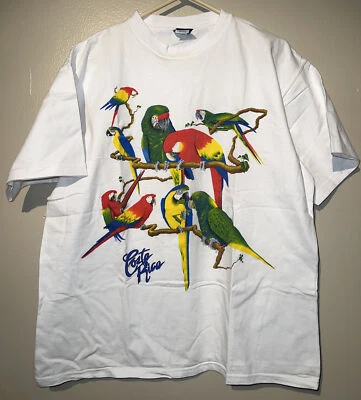 $19.99 • Buy Vintage COSTA RICA Parrot Vacation T-Shirt Adult Size L Graphic Birds