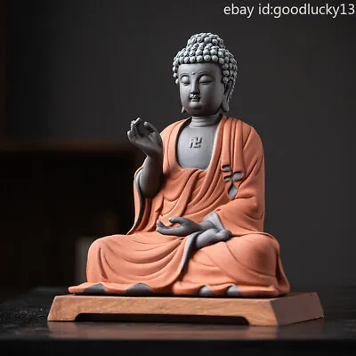 28cm Porcelain Da Ri Tathagata Mahavairocana Ceramic Shakyamuni Buddha Statue • $198