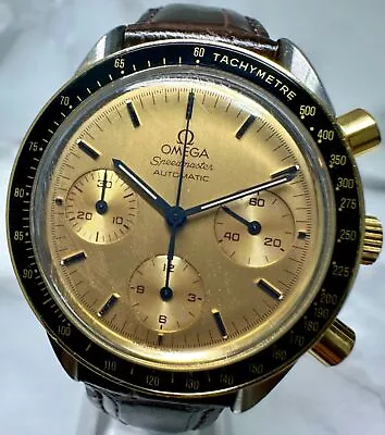 OMEGA 3310.10 Speedmaster Chronograph Gold Dial Automatic Watch Vintage • $1942
