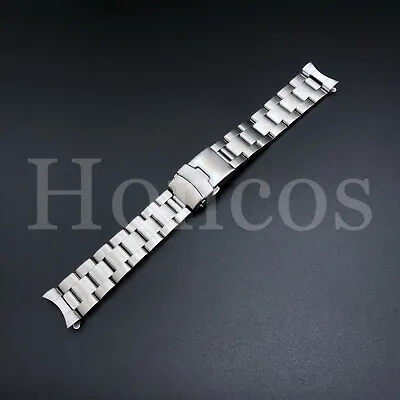 Curved Ends Metal Bracelet Stainless Steel Watch Band Strap 20mm 22mm Fits Seiko • $20.95