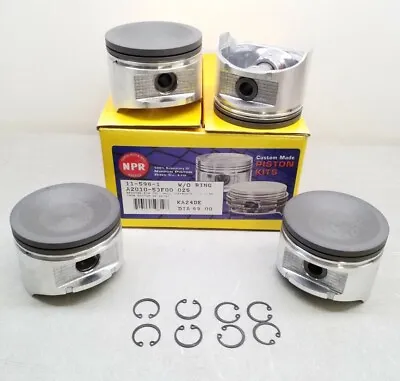 11-598-1 NPR Piston Kit 0.25 Fits Nissan 2.4L DOHC 4CYL 89.00MM KA24DE 1991-1998 • $68.24