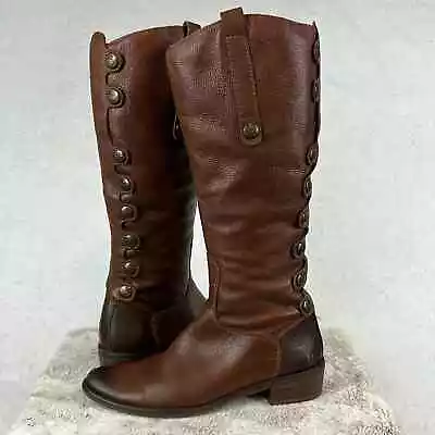 Matisse Leather Military Style Riding Style Zip Up Brown Boots Size 7.5 • $36.40