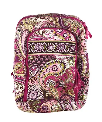 Vera Bradley Very Berry Paisley Backpack Campus Laptop Bag Large See All Photos • $29.99