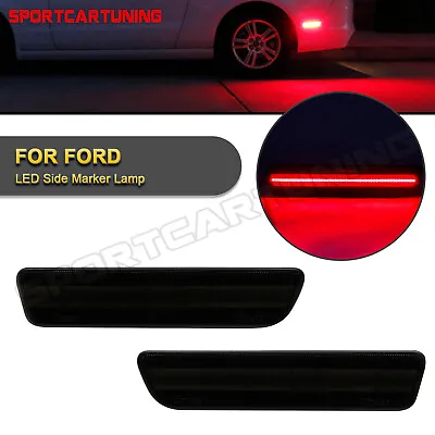 2x Smoked LED Rear Side Marker Lights For 2005 2006 2007 2008 2009 Ford Mustang • $26.72