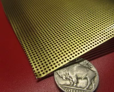 £149.35 • Buy Brass Perforated Extra Thin Sheet,  .016  Thick X 24  X Per Ft , .040  Hole Dia.
