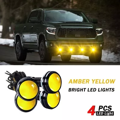 4 Eagle Eye Lamps LED DRL Fog Daytime Running Car Light Tail Backup Amber Yellow • $9.99
