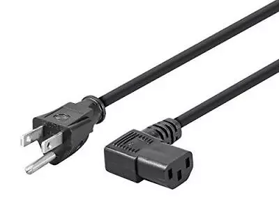 Monoprice 6ft 14AWG Right Angle Power Cord Cable W/ 3 Conductor PC Power • $15.39