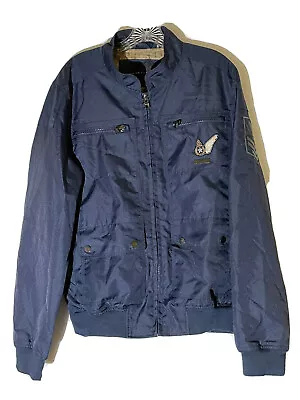 Sean John G-III Apparel Military Style Bomber Jacket Lined Full Zip Navy Size L • $25.99