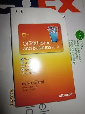 Microsoft Office 2010 Home And Business Retail PKC (X15-47188) • $58.52