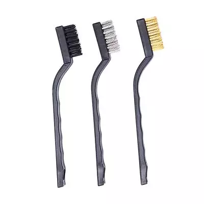 3Pcs Mini Wire Brush Set For Cleaning And Rust Removing 7 Inch Industrial Wi... • $11.34